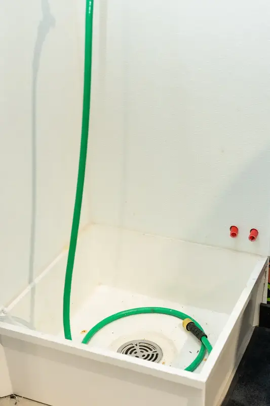 Hydro jetting a shower drain in St. George, UT