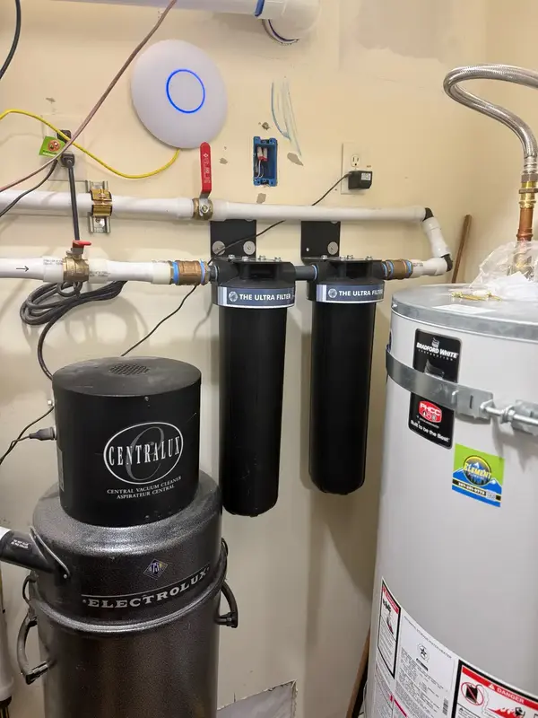 Water softener with dual cartridge filters in St. George, UT
